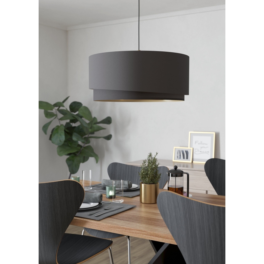 Eglo 39931 - Cable-hung pendant light MANDERLINE 1xE27/40W/230V brown/gold