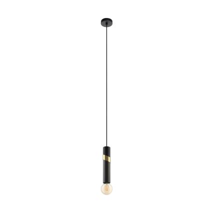 Eglo - Chandelier on a string 1xE27/40W/230V black/gold