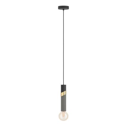 Eglo - Chandelier on a string 1xE27/40W/230V black/gold