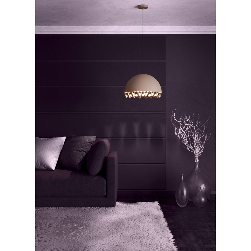Eglo - Chandelier on a string 1xE27/40W/230V brown