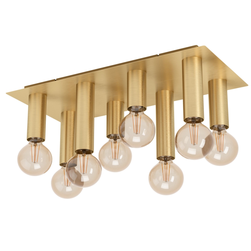 Eglo - Ceiling light 8xE27/40W/230V gold
