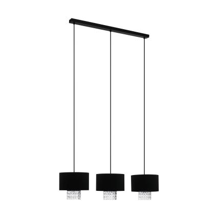 Eglo - Chandelier on a string 3xE27/40W/230V black