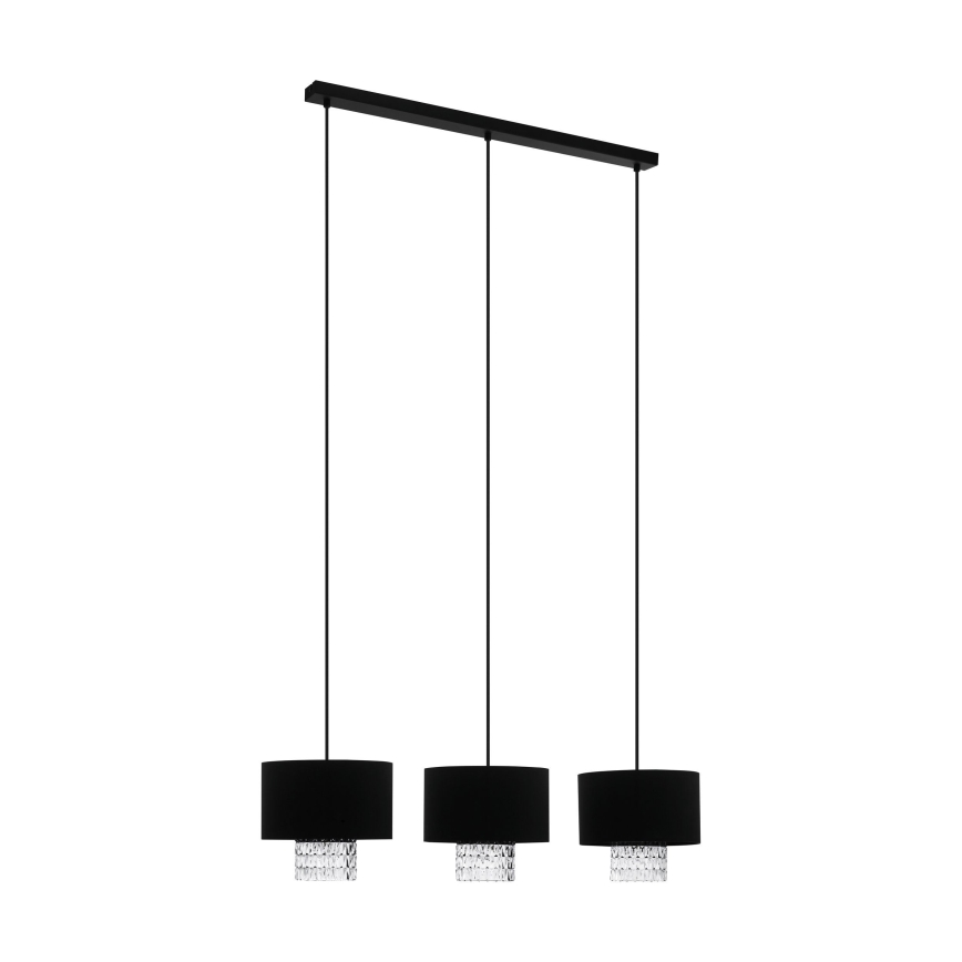 Eglo - Chandelier on a string 3xE27/40W/230V black