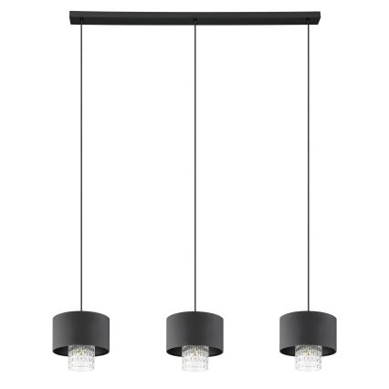 Eglo - Chandelier on a string 3xE27/40W/230V black