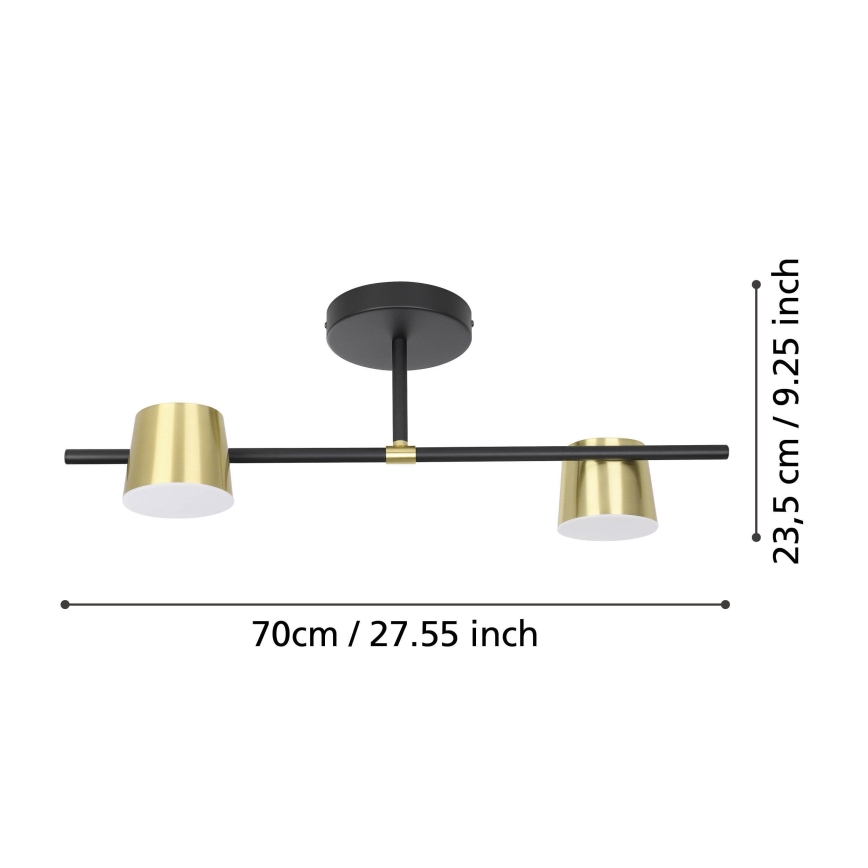 Eglo - LED Surface-mounted chandelier 2xGU10/4,6W/230V 3000K gold