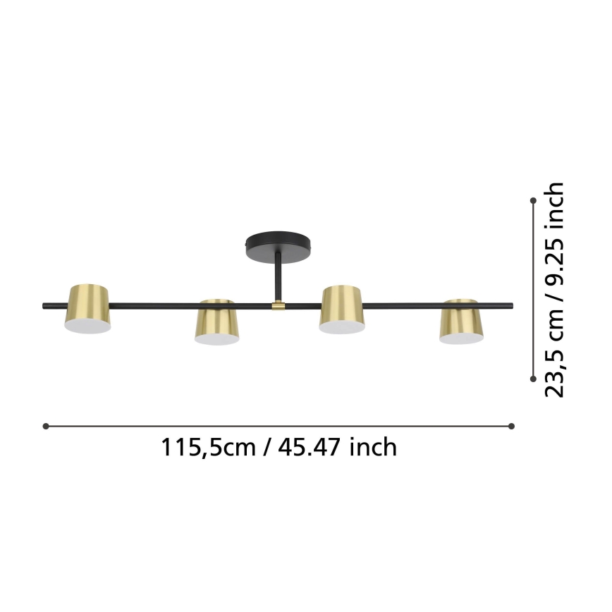 Eglo - LED Surface-mounted chandelier 4xGU10/4,6W/230V 3000K gold