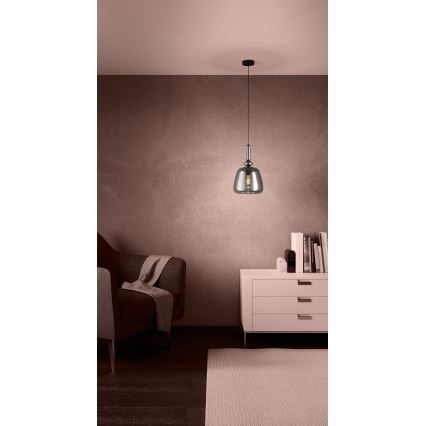 Eglo - Chandelier on a string 1xE27/40W/230V smoky