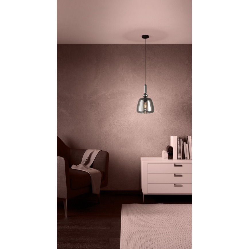 Eglo - Chandelier on a string 1xE27/40W/230V smoky