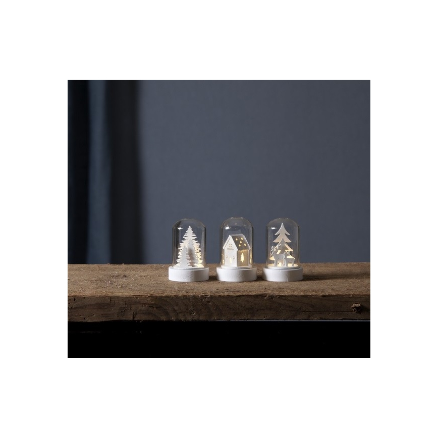 Eglo - SET 3x LED Christmas decorations LED/0,06W/1xCR2032 white