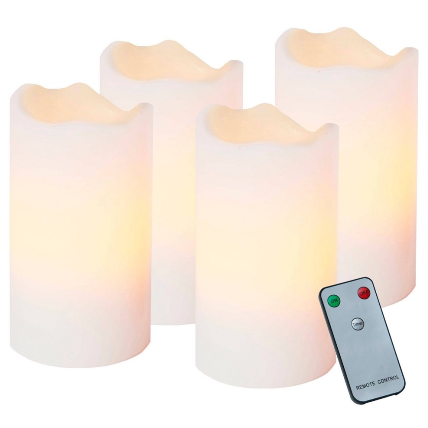 Eglo - SET 4x LED Christmas decoration 2xLED/0,18W/2xCR2032 + remote control