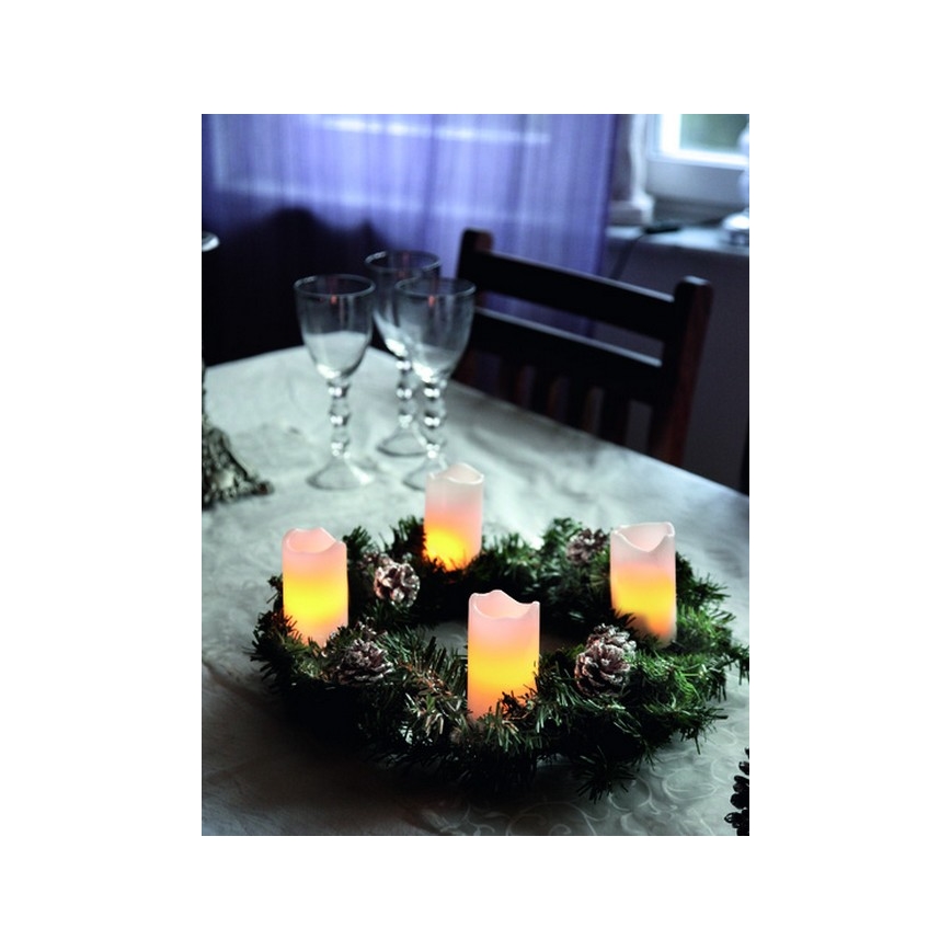 Eglo - SET 4x LED Christmas decoration 2xLED/0,18W/2xCR2032 + remote control