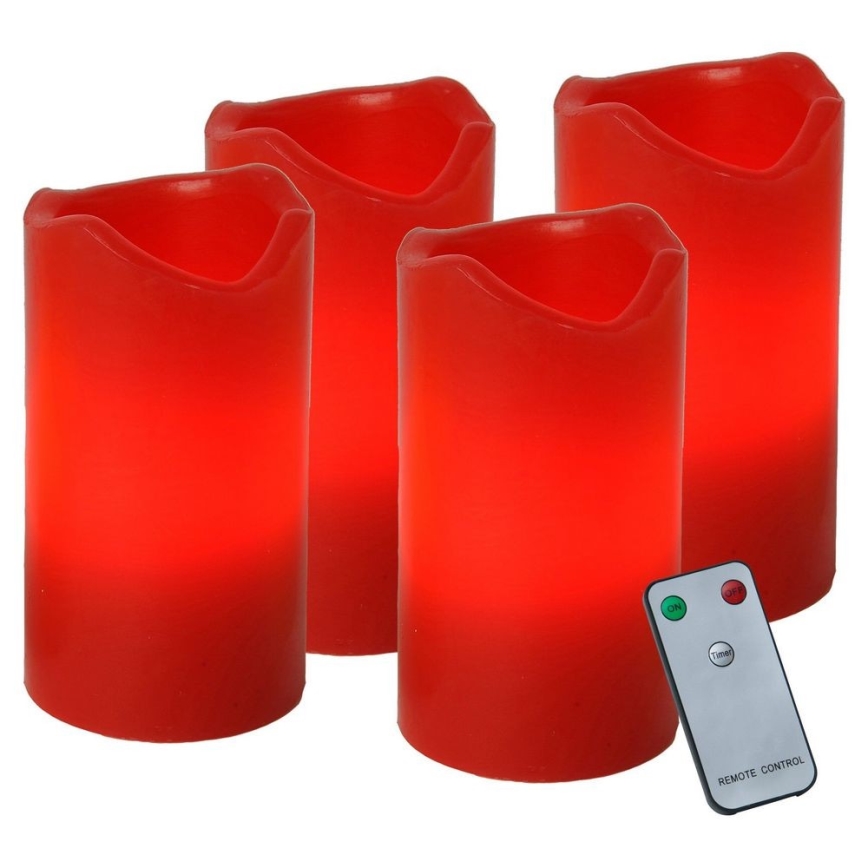 Eglo - SET 4x LED Christmas decoration ADVENT 1xLED/0,18W/2xCR2032 + RC
