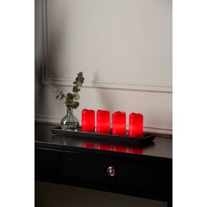 Eglo - Set of 4 ADVENT LED Christmas decorations LED/0.18W/2xCR2032 + remote control