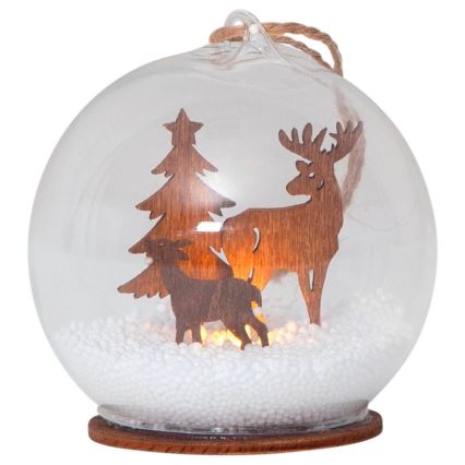 Eglo - LED Christmas decoration 1xLED/0,06W/1xCR2032 brown