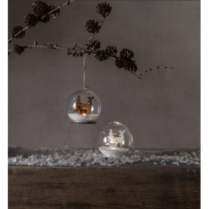 Eglo - LED Christmas decoration 1xLED/0,06W/1xCR2032 brown