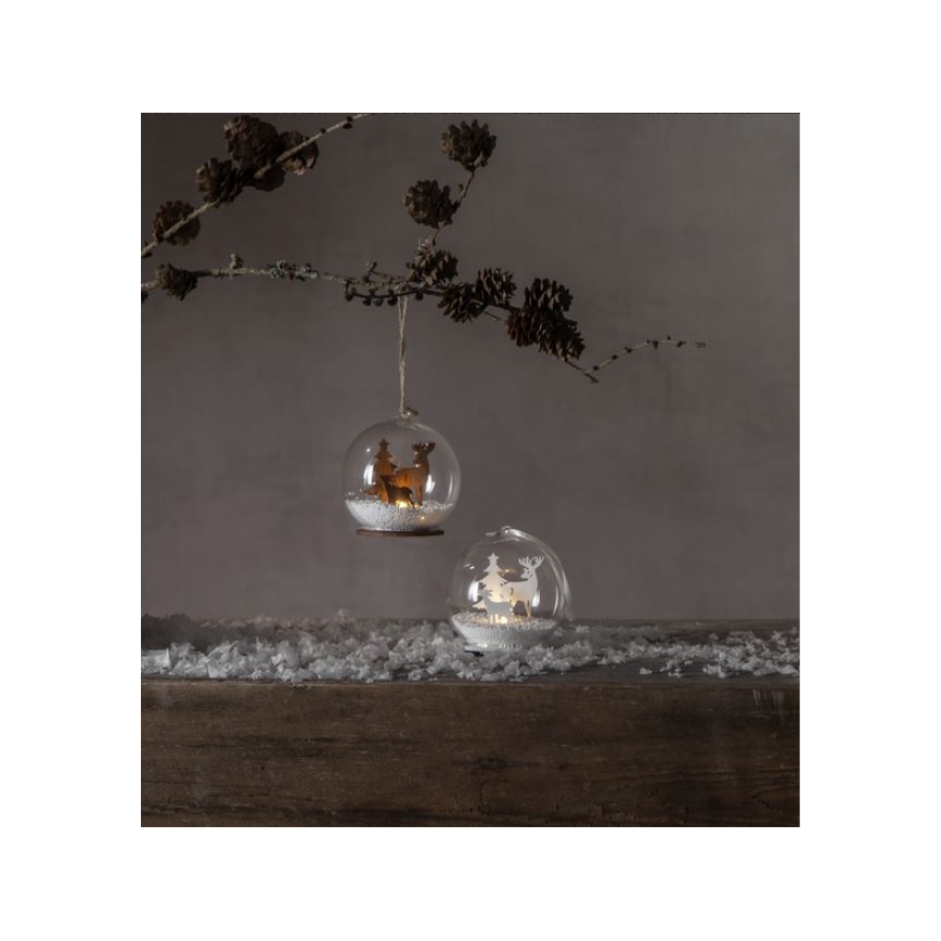 Eglo - LED Christmas decoration 1xLED/0,06W/1xCR2032 brown