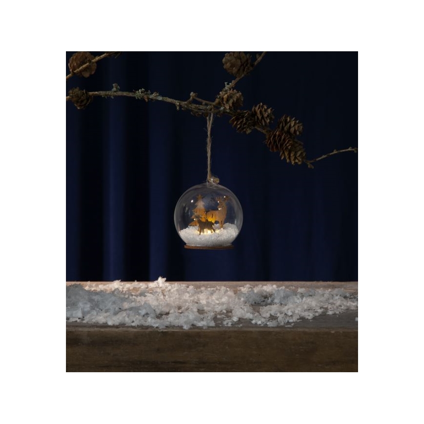 Eglo - LED Christmas decoration 1xLED/0,06W/1xCR2032 brown