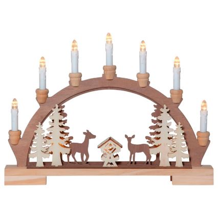 Eglo - LED Christmas candlestick 10xLED/0,03W/2xAA