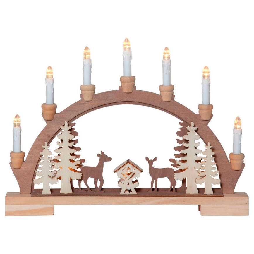 Eglo - LED Christmas candlestick 10xLED/0,03W/2xAA