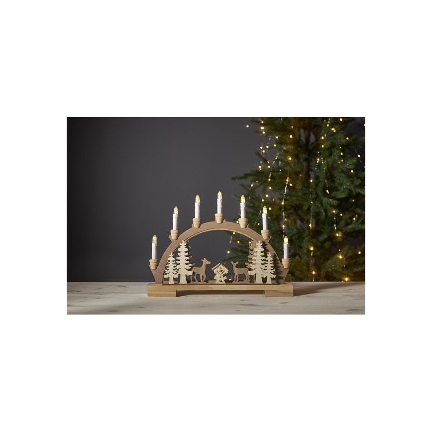 Eglo - LED Christmas candlestick 10xLED/0,03W/2xAA