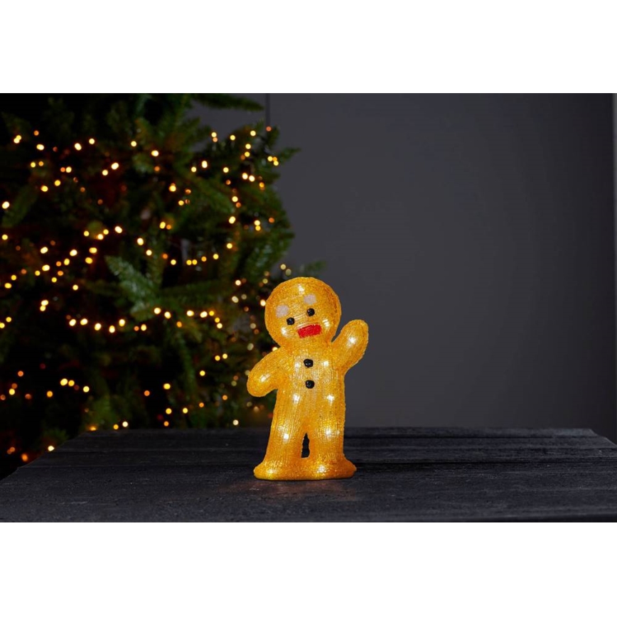 Eglo - LED Christmas decoration 20xLED/0,06W/3xAA gingerbread man
