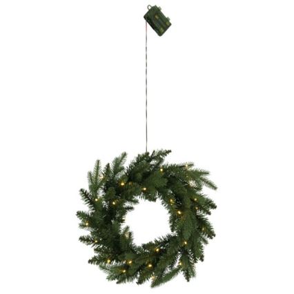 Eglo - LED Outdoor Christmas wreath with a sensor 30xLED/0,064W/3xAA IP44