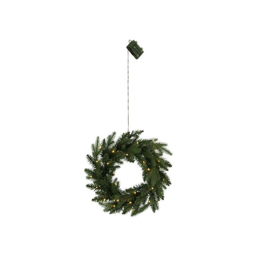 Eglo - LED Outdoor Christmas wreath with a sensor 30xLED/0,064W/3xAA IP44