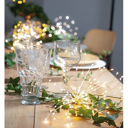 Eglo 411063 - LED Christmas decoration FIREWORK, 60×LED / 0.06 W / 3×AA, Ø 26 cm