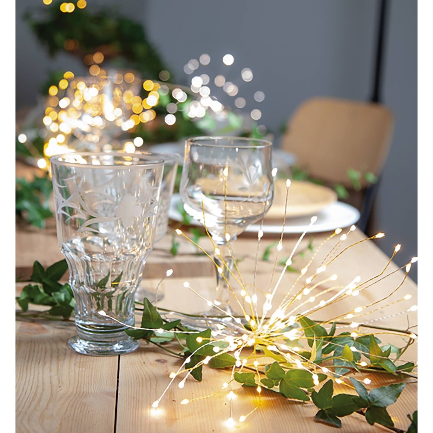 Eglo 411063 - LED Christmas decoration FIREWORK, 60×LED / 0.06 W / 3×AA, Ø 26 cm