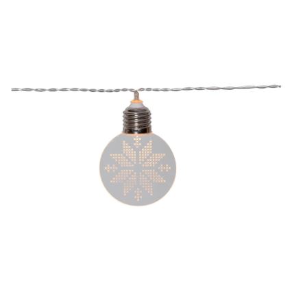 Eglo 411112 - LED Christmas string lights ORNAMENT 10xLED/3xAA 2.4m warm white