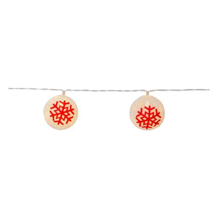 Eglo 411113 - LED Christmas chain ORNAMENT 10xLED/3xAA 1,65m warm white
