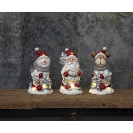 Eglo - LED Christmas decoration 6xLED/0,06W/2xAAA snowman