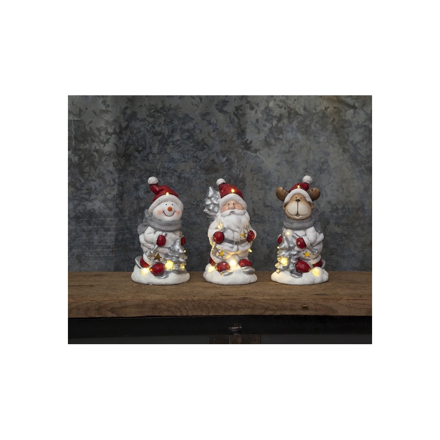 Eglo - LED Christmas decoration 6xLED/0,06W/2xAAA snowman