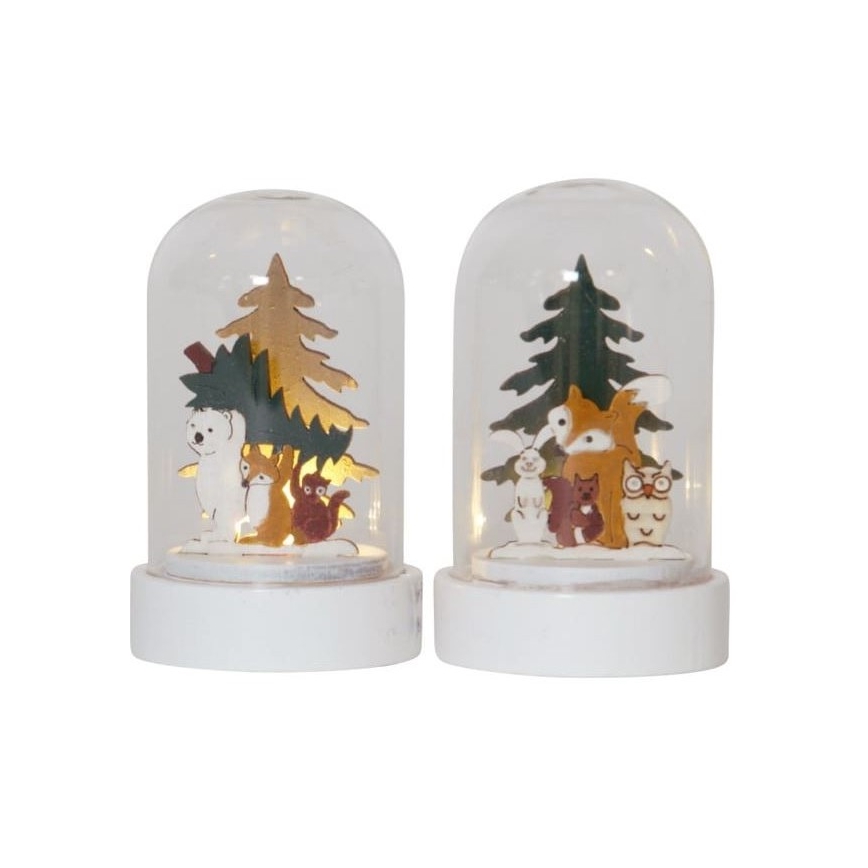 Eglo - SET 2x LED Christmas decorations 1xLED/0,03W/1xCR2032