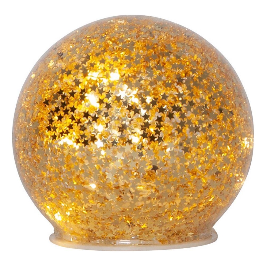 Eglo 411344 - LED Christmas decoration STAR FALL 10xLED/2xAA d. 10 cm gold