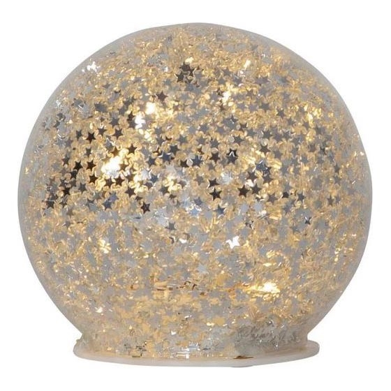 Eglo 411345 - LED Christmas decoration STAR FALL 10xLED/2xAA d. 10 cm silver