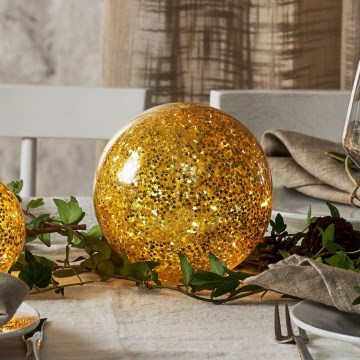 Eglo 411346 - LED Christmas decoration STAR FALL 15xLED/2xAA Ø 15 cm gold