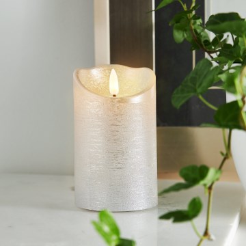 Eglo 411503 - LED Candle FLAMME RUSTIC LED/2xAA Silver