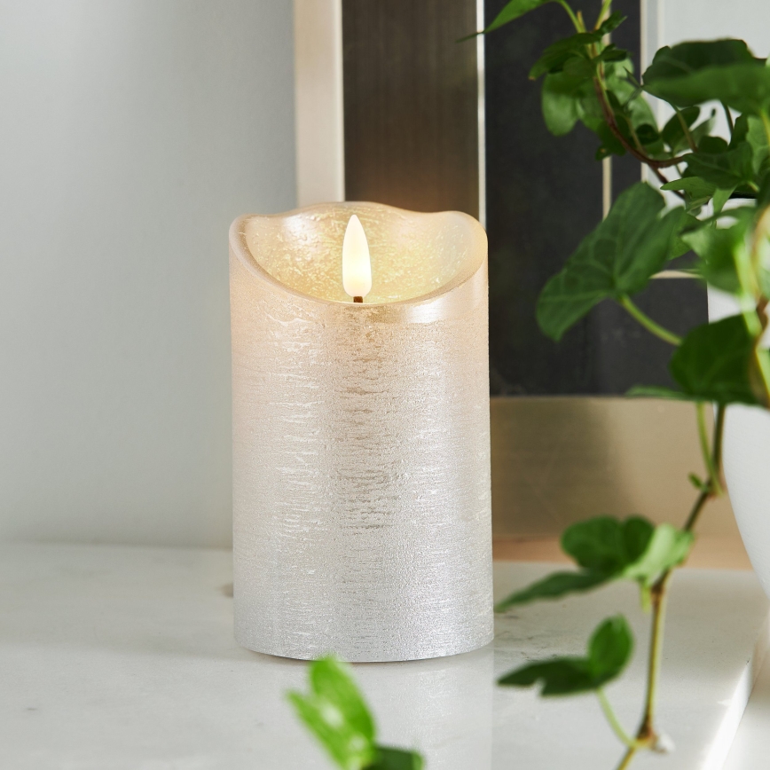 Eglo 411503 - LED Candle FLAMME RUSTIC LED/2xAA Silver