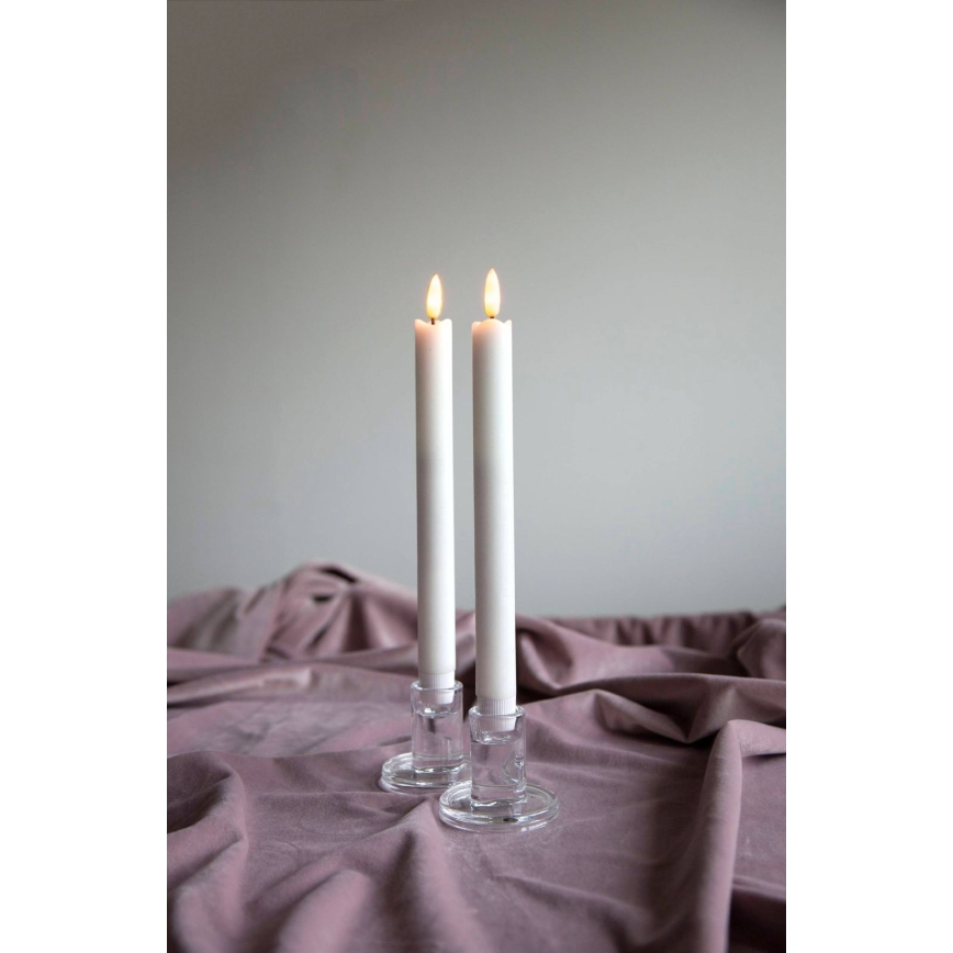 Eglo 411505 - Set of 2 FLAMME LED Candles, LED/1xAAA, White