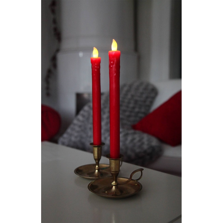 Eglo 411505 - Set of 2 PRESSE LED Candles, 1×AAA, Red