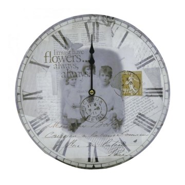 Eglo 41186 - Wall clock Vintage postcard