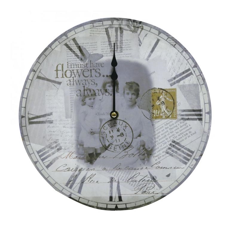 Eglo 41186 - Wall clock Vintage postcard