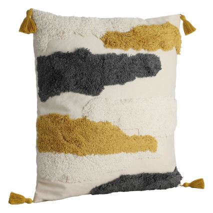 Eglo - Decorative pillow 45x45 cm yellow/grey