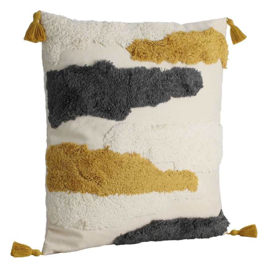 Eglo - Decorative pillow 45x45 cm yellow/grey