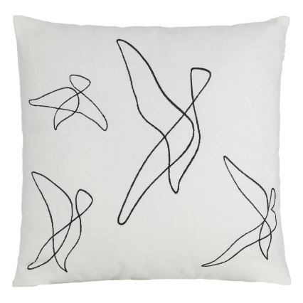 Eglo - Decorative pillow 45x45 cm white/black