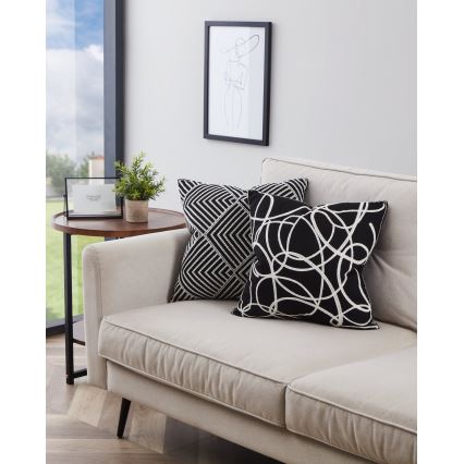 Eglo - Decorative pillow 45x45 cm black/white