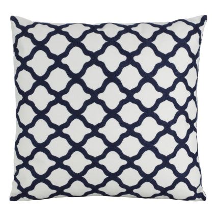 Eglo - Decorative pillow 45x45 cm white/blue