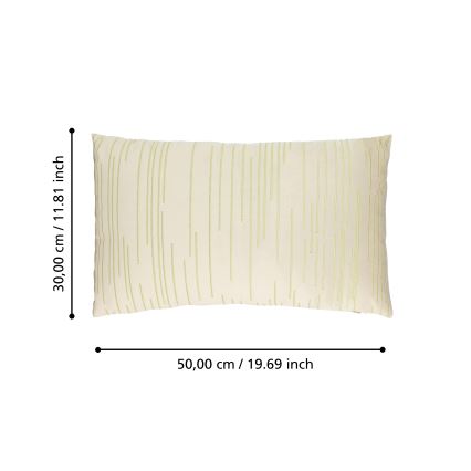 Eglo 420018 - CHEVERY Decorative Cushion 30 x 50 cm Cream/Gold