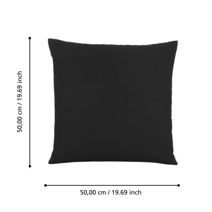 Eglo 420024 - ILES Decorative Cushion, 50 x 50 cm, Black